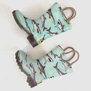 Western Chief Light Up Boys Shark Rainboot